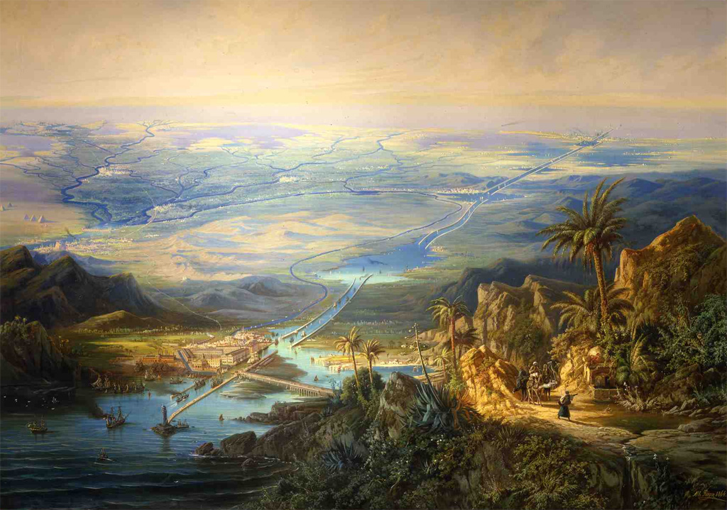 Alberto-Rieger-Il-canale-di-Suez-1864