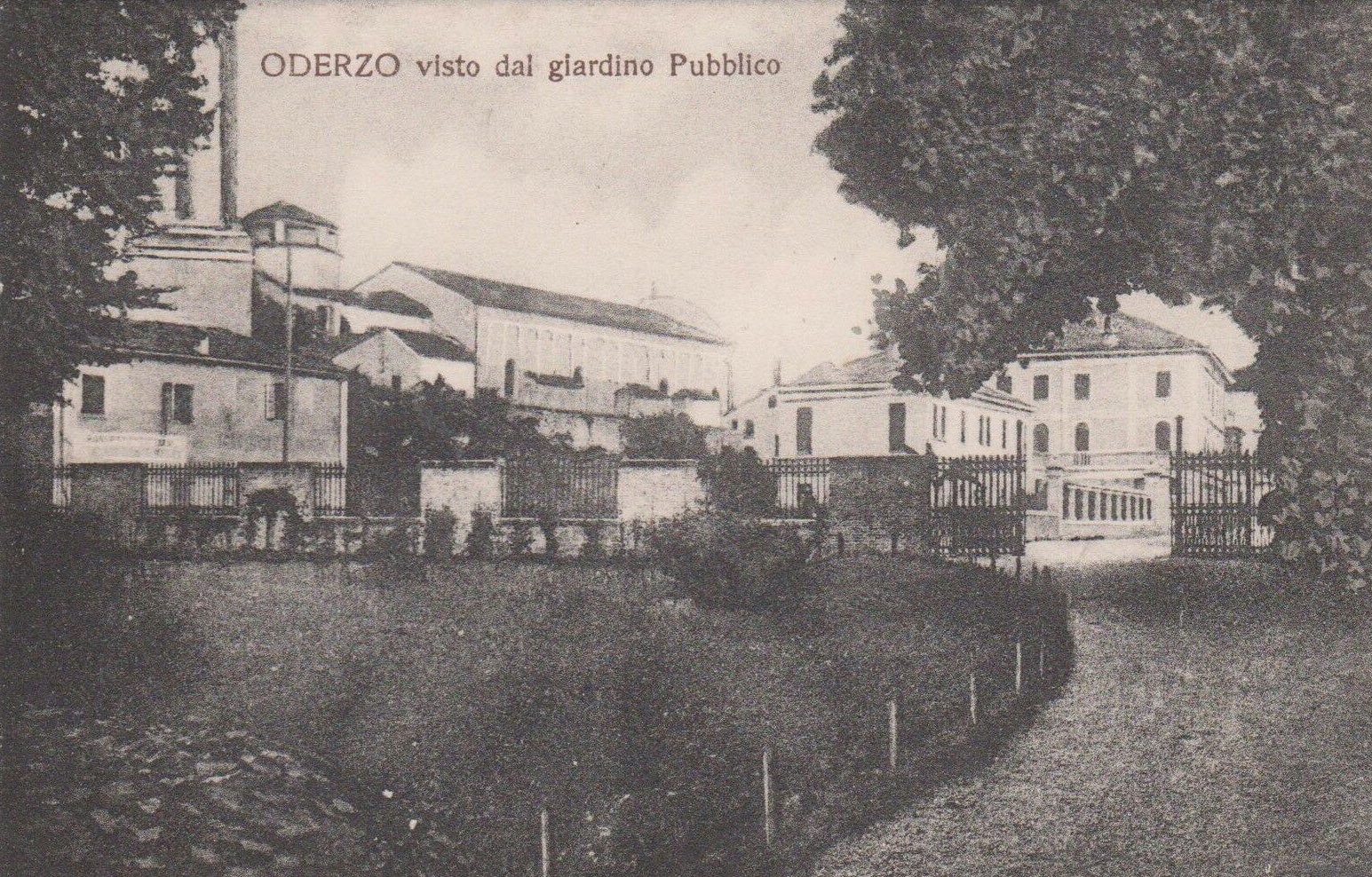 1917-Oderzo-Vista-dal-giardino-pubblico