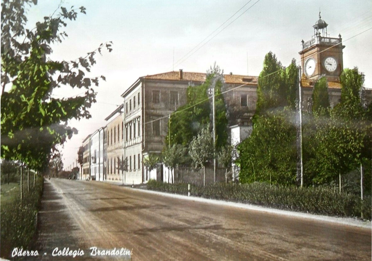1953-viaggiata-Oderzo-Collegio-Brandolini
