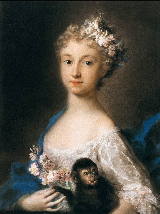 rosalba carriera giovane donna con scimmia