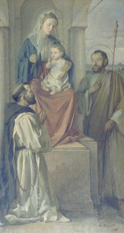 Sacra Famiglia con San Domenico