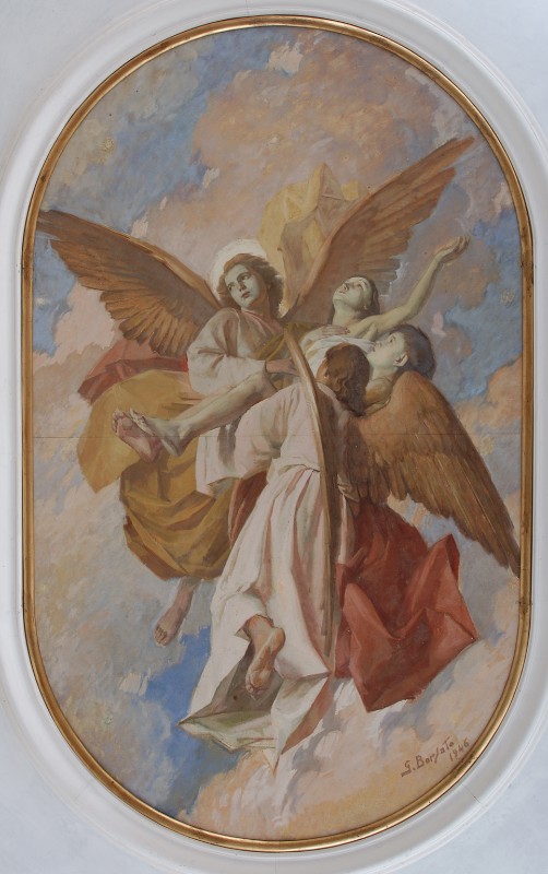 Fanciullo portato in gloria da angeli