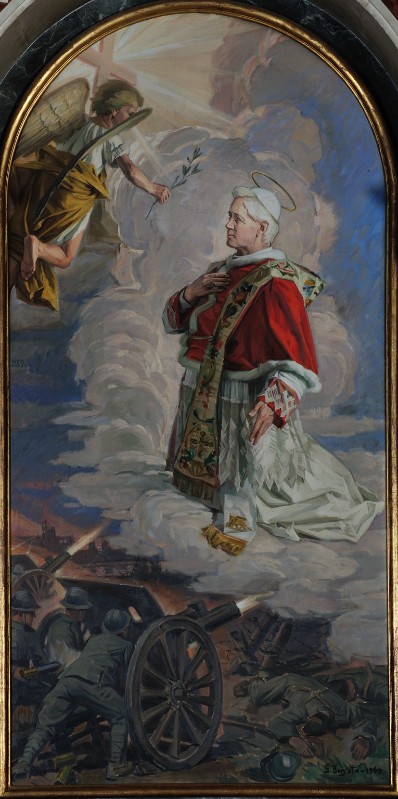 San Pio X papa intercede per i soldati in battaglia